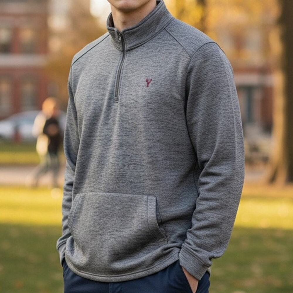 NWOT The Hamptons Long Beach 1/4 Zip Pullover Sweatshirt XXL 2XL Heather Gray